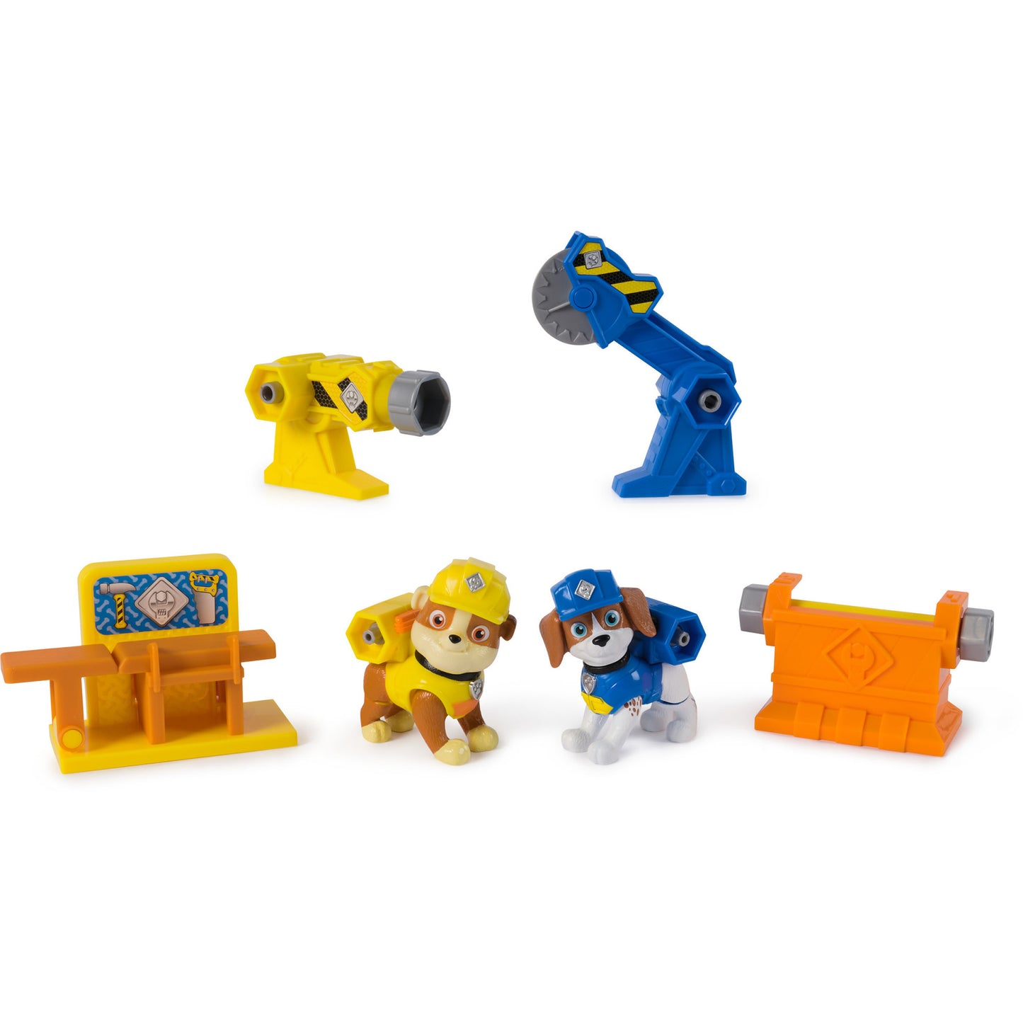 Rubble & Crew Power Tool Pups - Spielset mit 2 Hundefiguren Rubble und Wheeler, Spielfigur