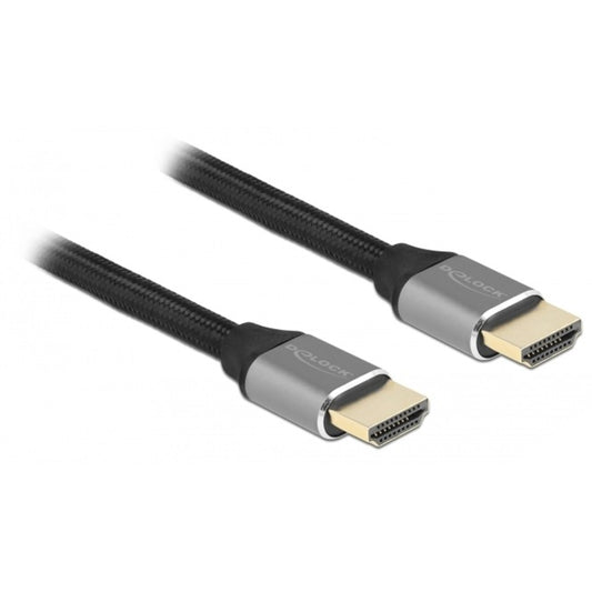 DeLOCK Ultra High Speed HDMI-Kabel 48 Gbps 8K 60Hz (grau, 2 Meter)