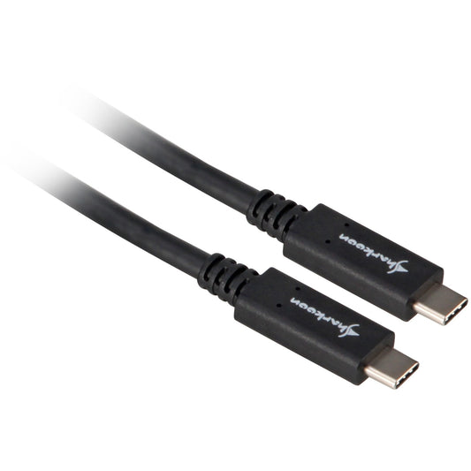 Sharkoon USB 3.2 Gen 2 Kabel, USB-C Stecker > USB-C Stecker (schwarz, 1 Meter)