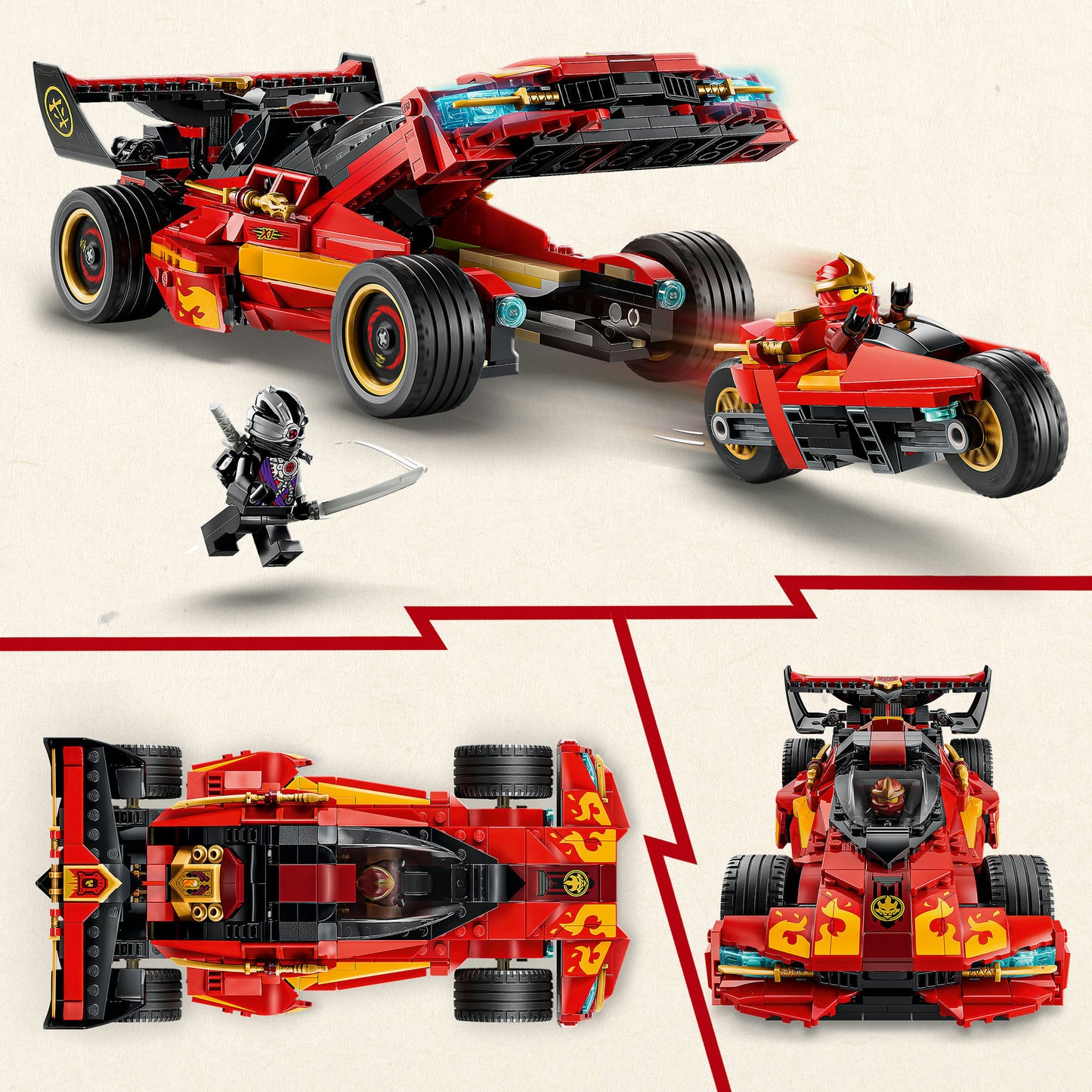 71867 Ninjago 15-jähriges Jubiläum des X-1 Ninja Supercar, Konstruktionsspielzeug