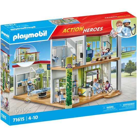 PLAYMOBIL 71615 Action Heroes Modernes Krankenhaus, Konstruktionsspielzeug
