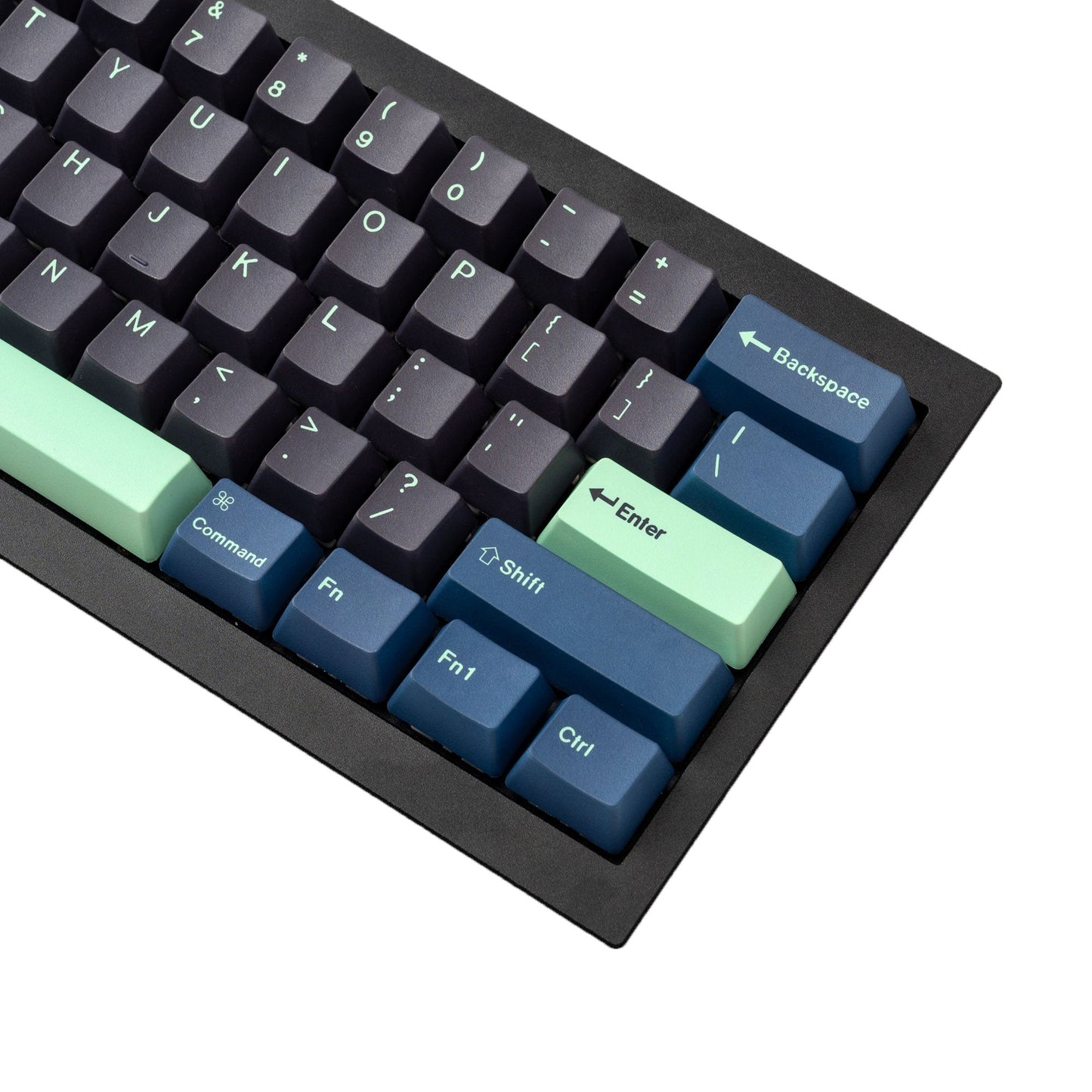 Keychron OEM Dye-Sub PBT Full Keycap-Set - Hacker (blaugrau/neon-grün, 137 Stück, DE-Layout (ISO))