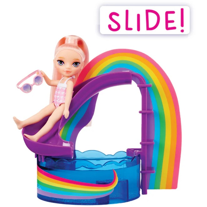 Rainbow High Little - Pool Day with Blush Spielset, Spielfigur