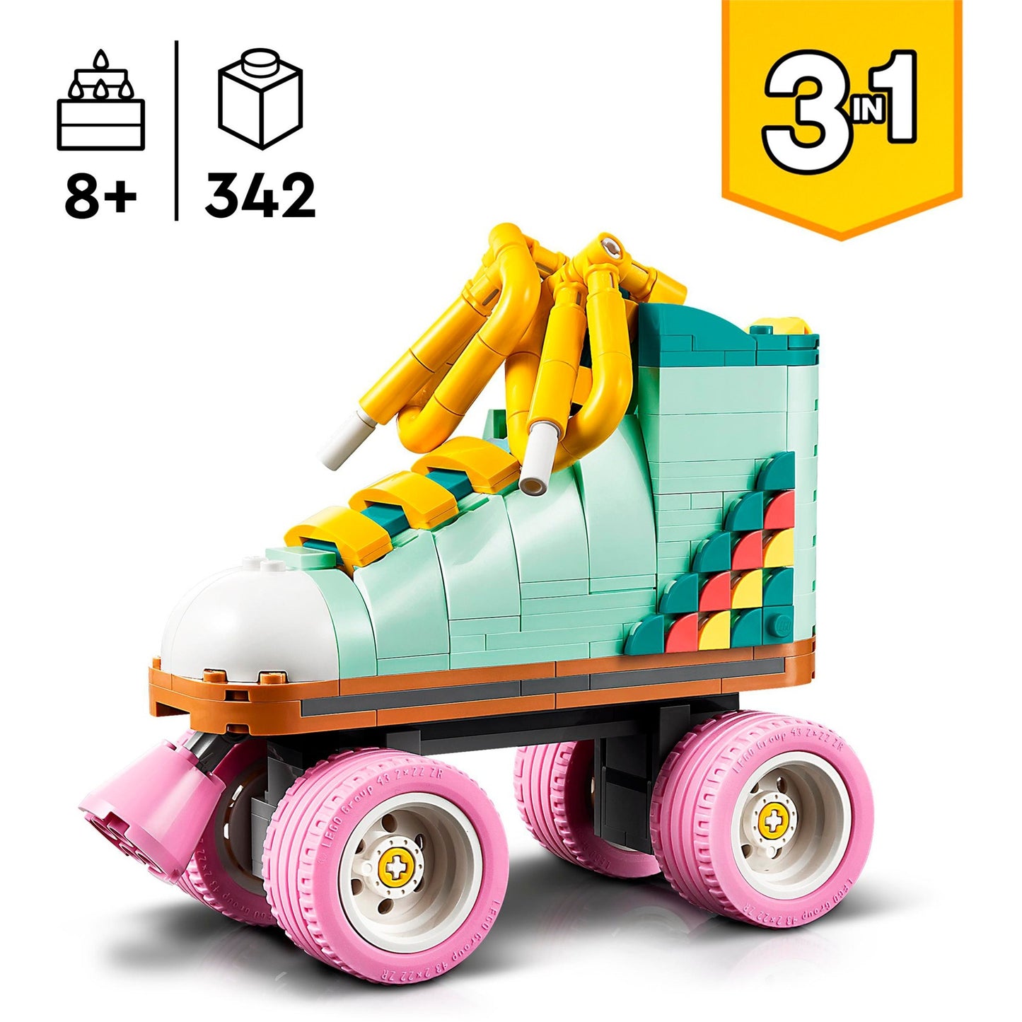 LEGO 31148 Creator 3-in-1 Rollschuh, Konstruktionsspielzeug