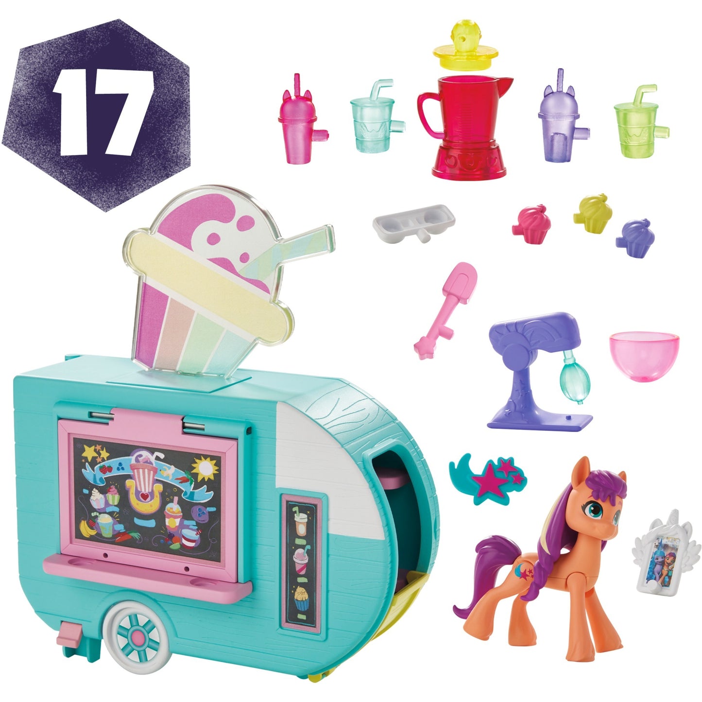 Hasbro My Little Pony Sunny Starscout Smoothie Truck, Spielfahrzeug