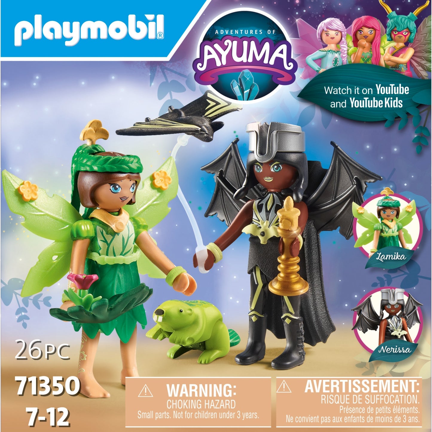 PLAYMOBIL 71350 Ayuma Forest Fairy & Bat Fairy mit Seelentieren, Konstruktionsspielzeug