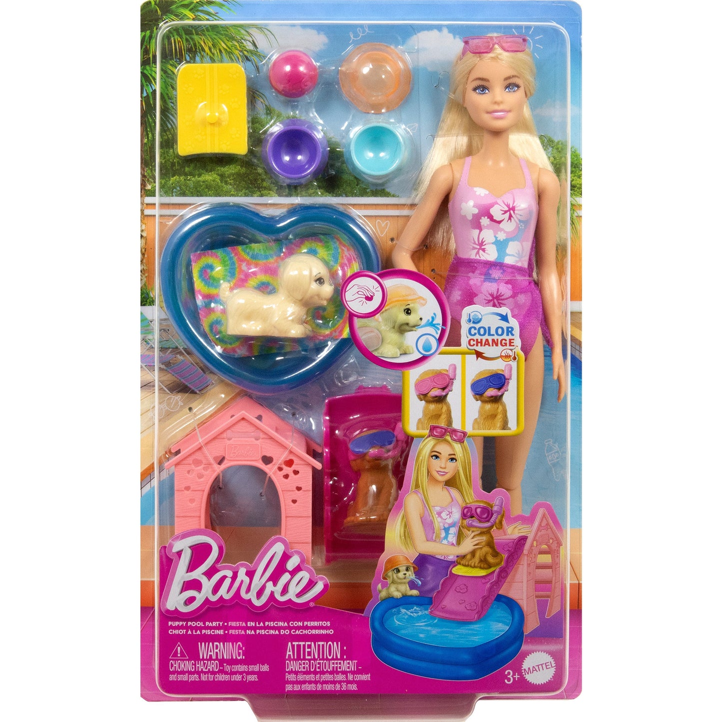 Barbie Hündchen Pool Party - Aloha Blonde, Puppe