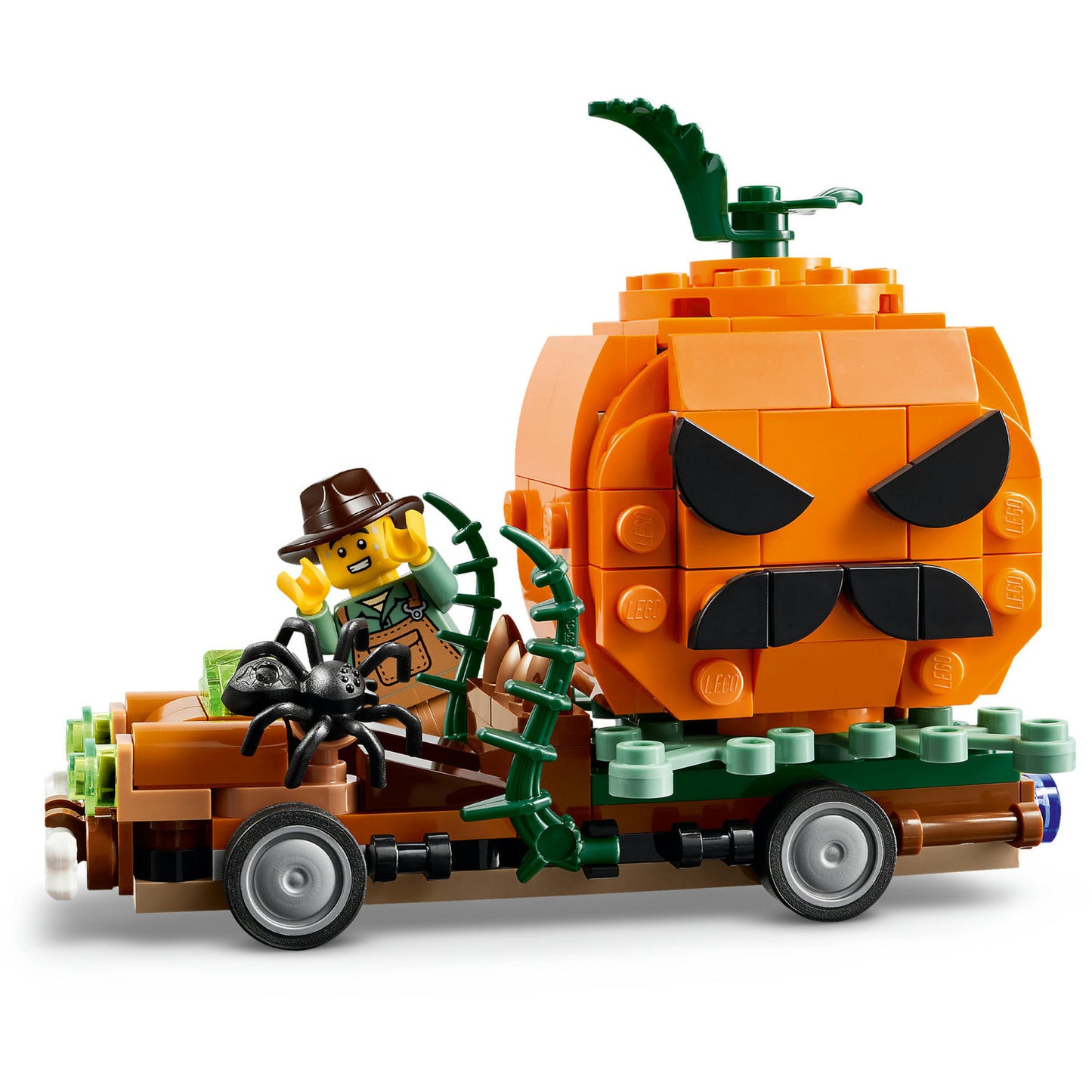 40822 Pickup mit Halloweenkürbis, Konstruktionsspielzeug
