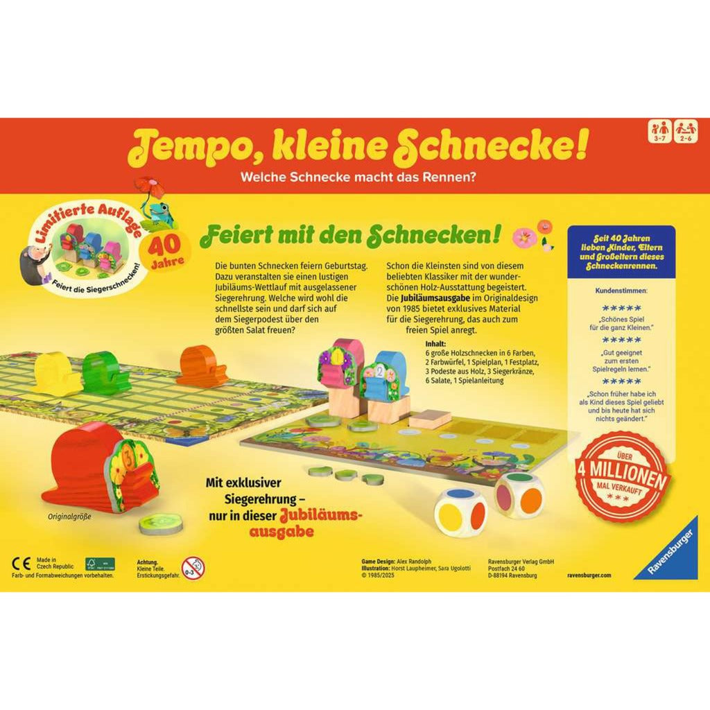 Tempo, kleine Schnecke! 40 Jahre Jubiläumsausgabe, Brettspiel