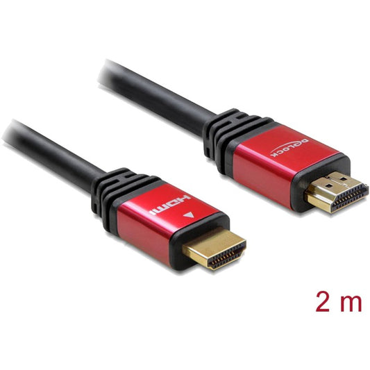 DeLOCK High Speed Kabel HDMI A (Stecker) > HDMI A (Stecker) (schwarz, 2 Meter)