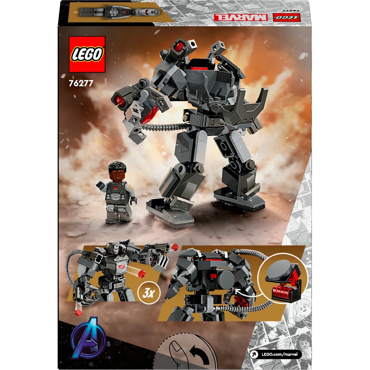 LEGO 76277 Marvel Super Heroes War Machine Mech, Konstruktionsspielzeug