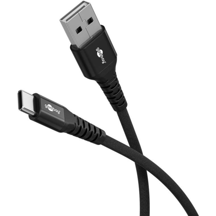Supersoftes USB 2.0 Textilkabel, USB-A Stecker > USB-C Stecker