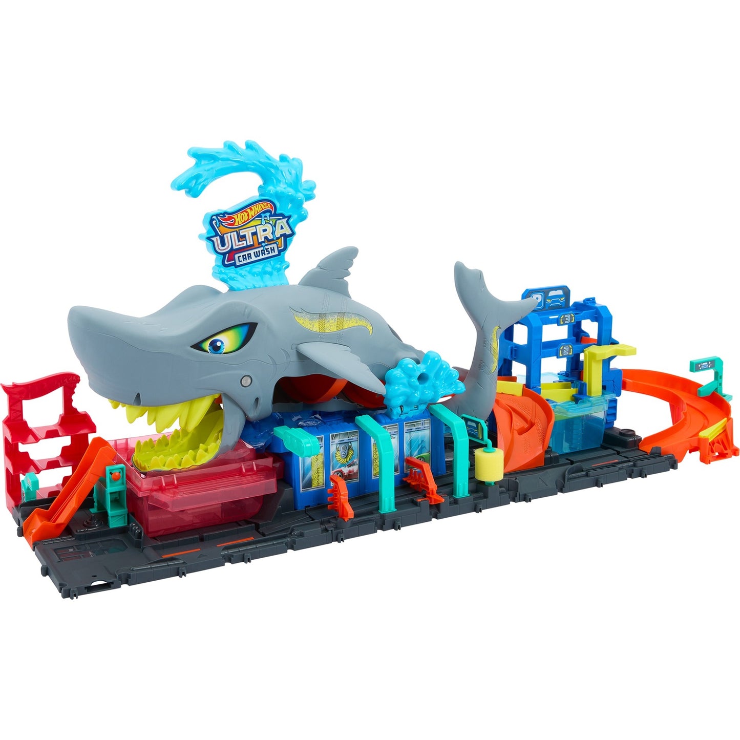 Hot Wheels Hot Wheels City Ultimative Hai Auto-Waschanlage, Spielgebäude