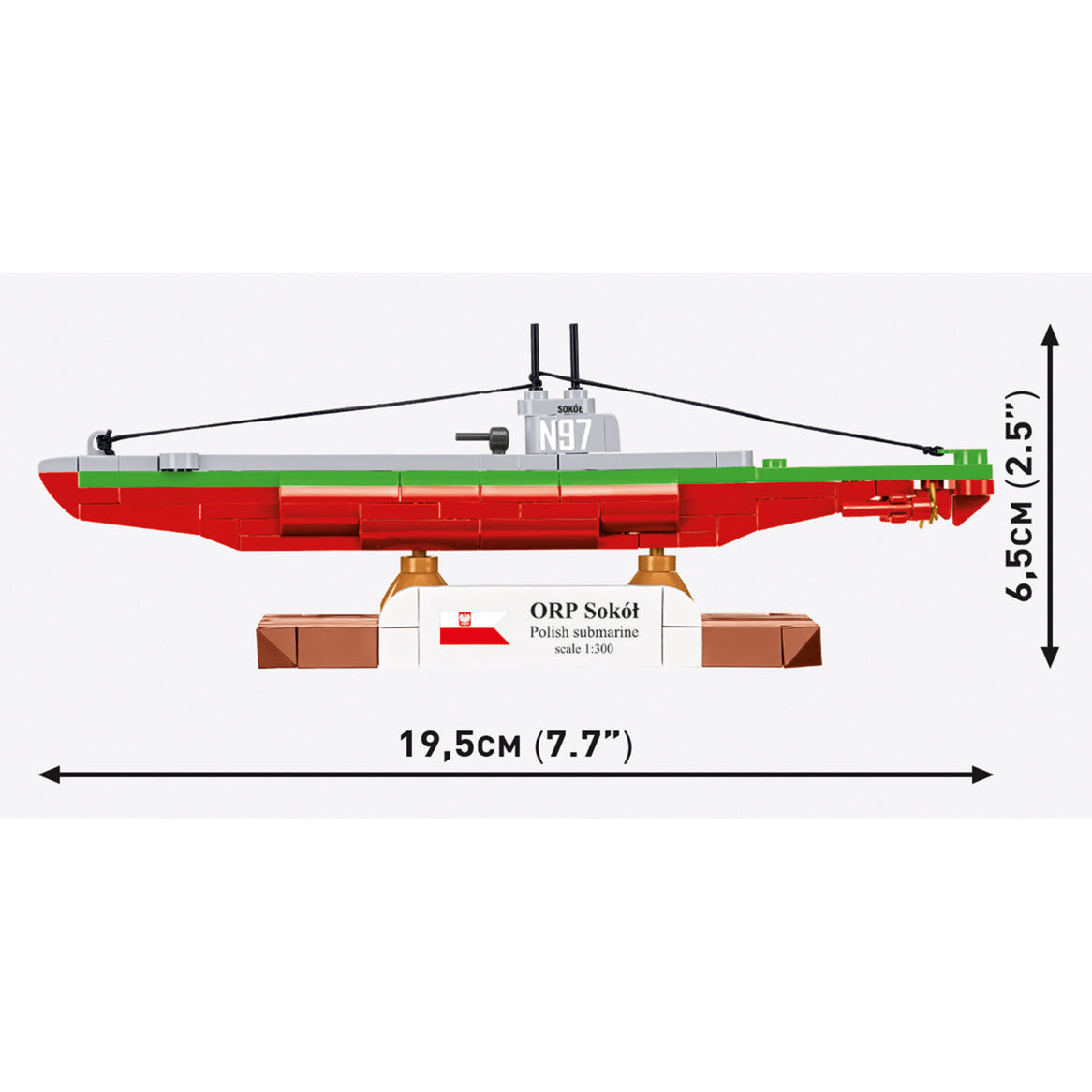 ORP Sokół Polish Submarine, Konstruktionsspielzeug