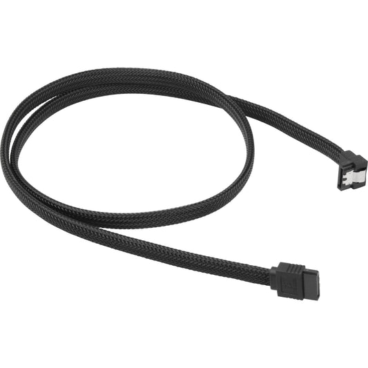 Sharkoon Sata III Kabel 90° sleeve (schwarz, 100 cm)