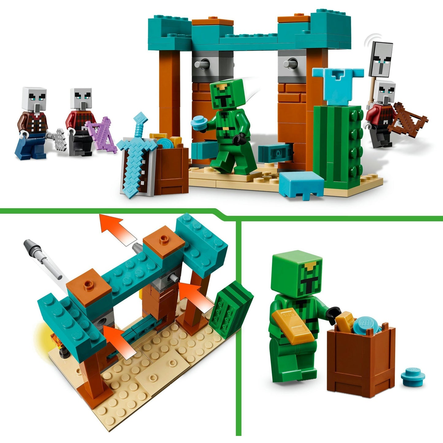 21267 Minecraft Die Illager-Wüstenpatrouille, Konstruktionsspielzeug