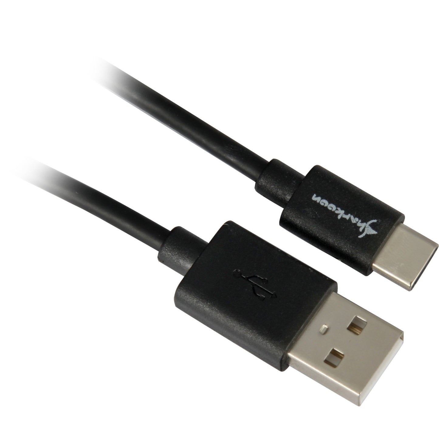 Sharkoon USB 2.0 Kabel, USB-A Stecker > USB-C Stecker (schwarz, 1,5 Meter)