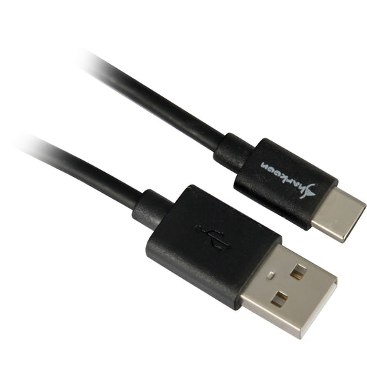 Sharkoon USB 2.0 Kabel, USB-A Stecker > USB-C Stecker (schwarz, 1,5 Meter)