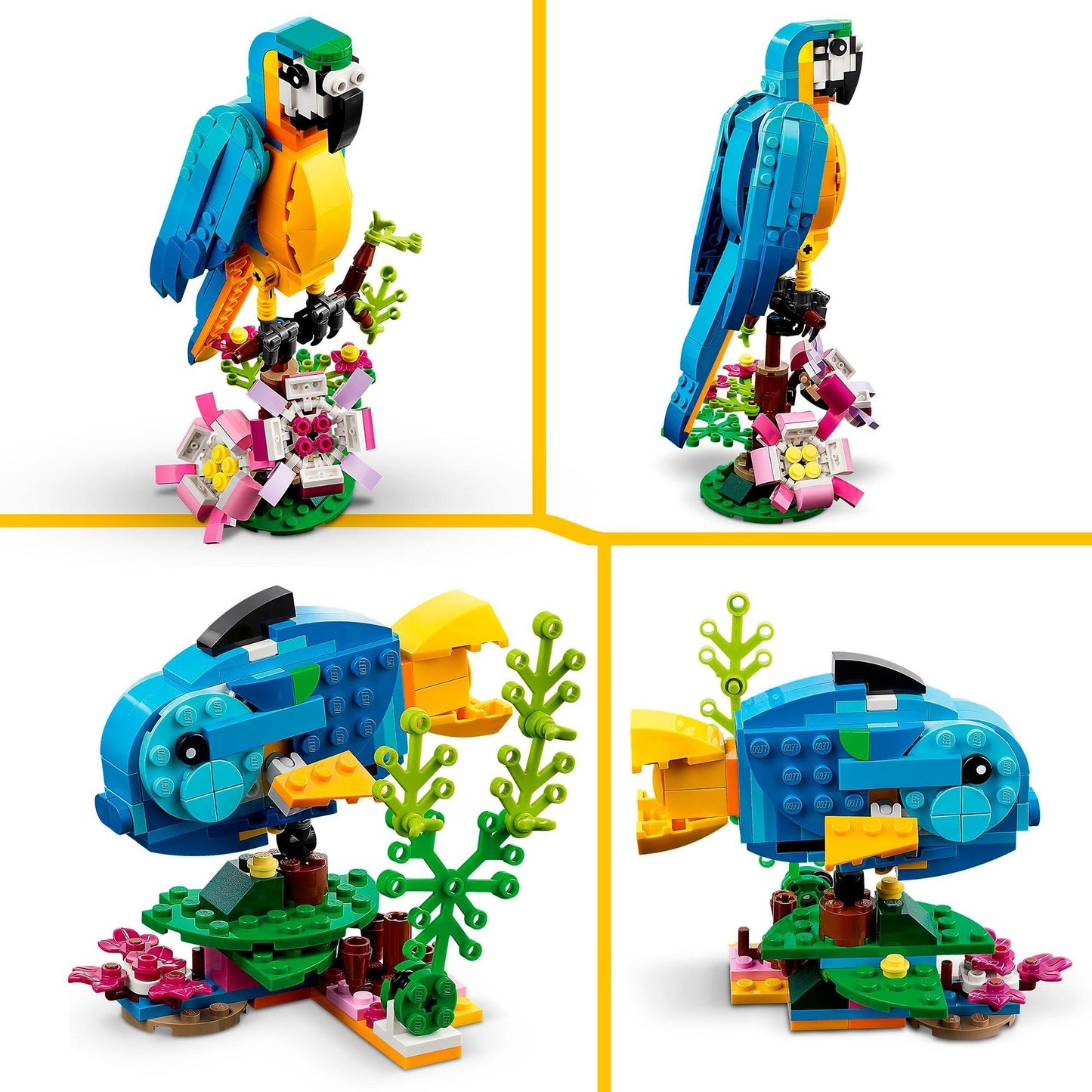 LEGO 31136 Creator 3-in-1 Exotischer Papagei, Konstruktionsspielzeug