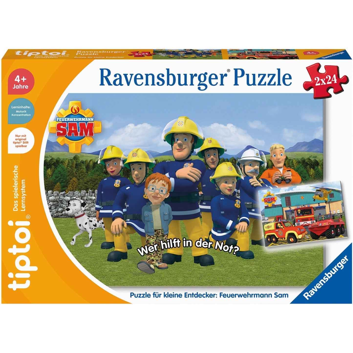 Ravensburger tiptoi Puzzle für kleine Entdecker: Feuerwehrmann Sam