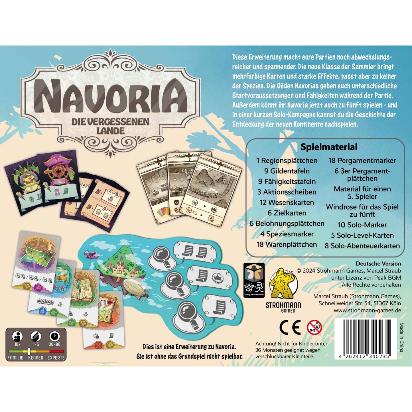 Navoria: Die vergessenen Lande, Brettspiel