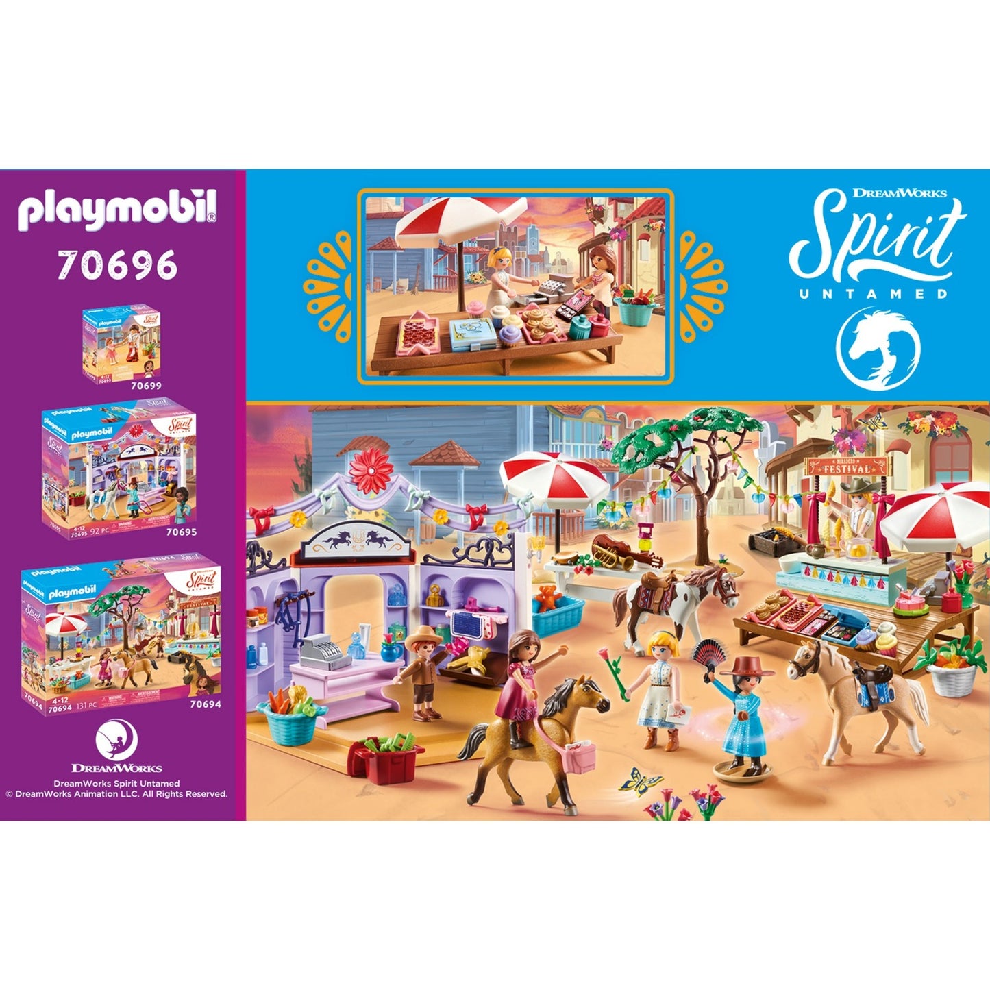 PLAYMOBIL 70696 Spirit Miradero Süßigkeitenstand, Konstruktionsspielzeug