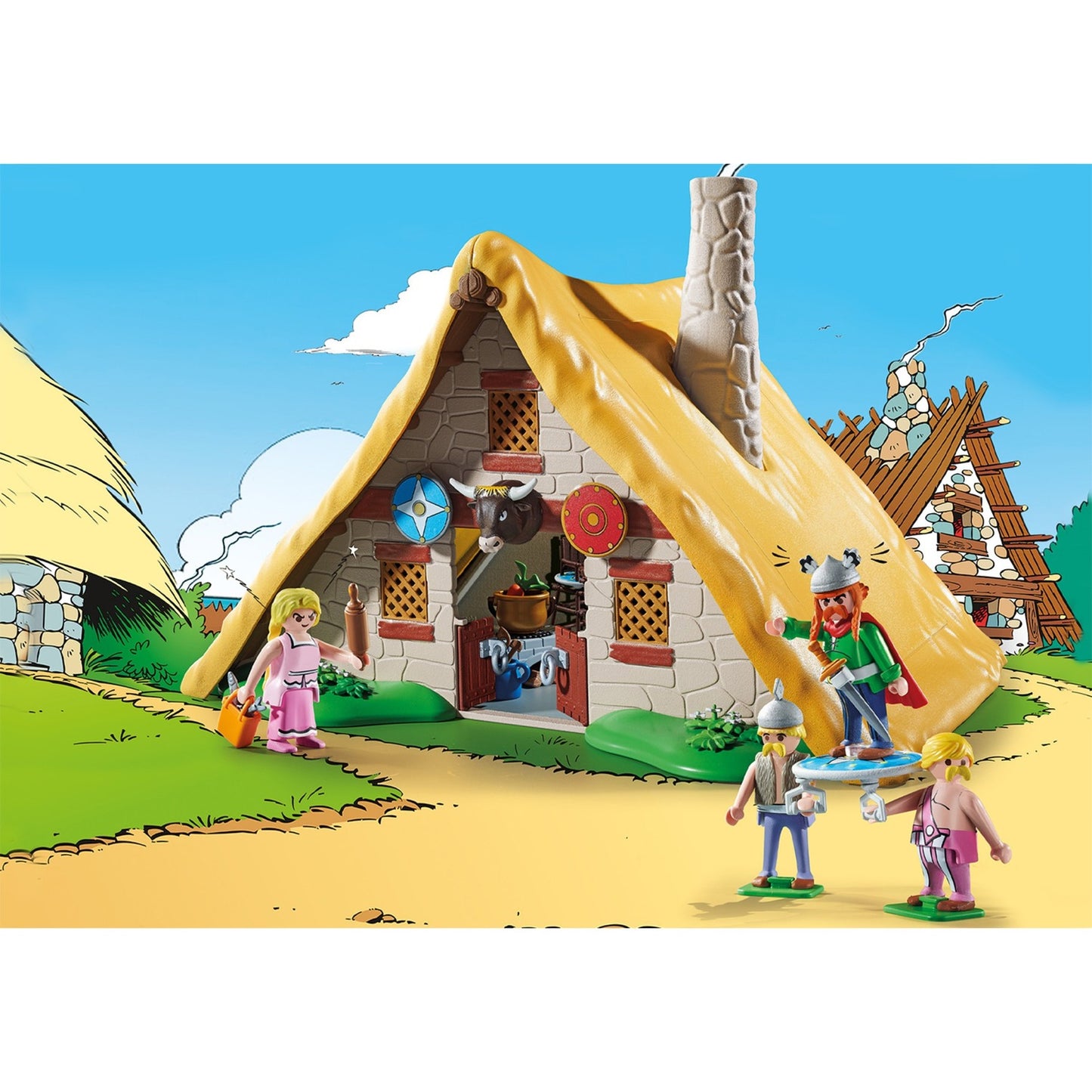 PLAYMOBIL 70932 Asterix Hütte des Majestix, Konstruktionsspielzeug