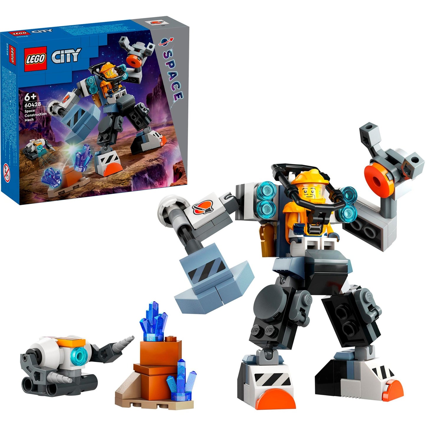 LEGO 60428 City Weltraum-Mech, Konstruktionsspielzeug