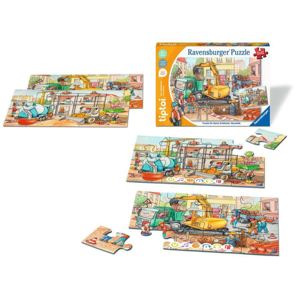 Ravensburger tiptoi Puzzle für kleine Entdecker: Baustelle