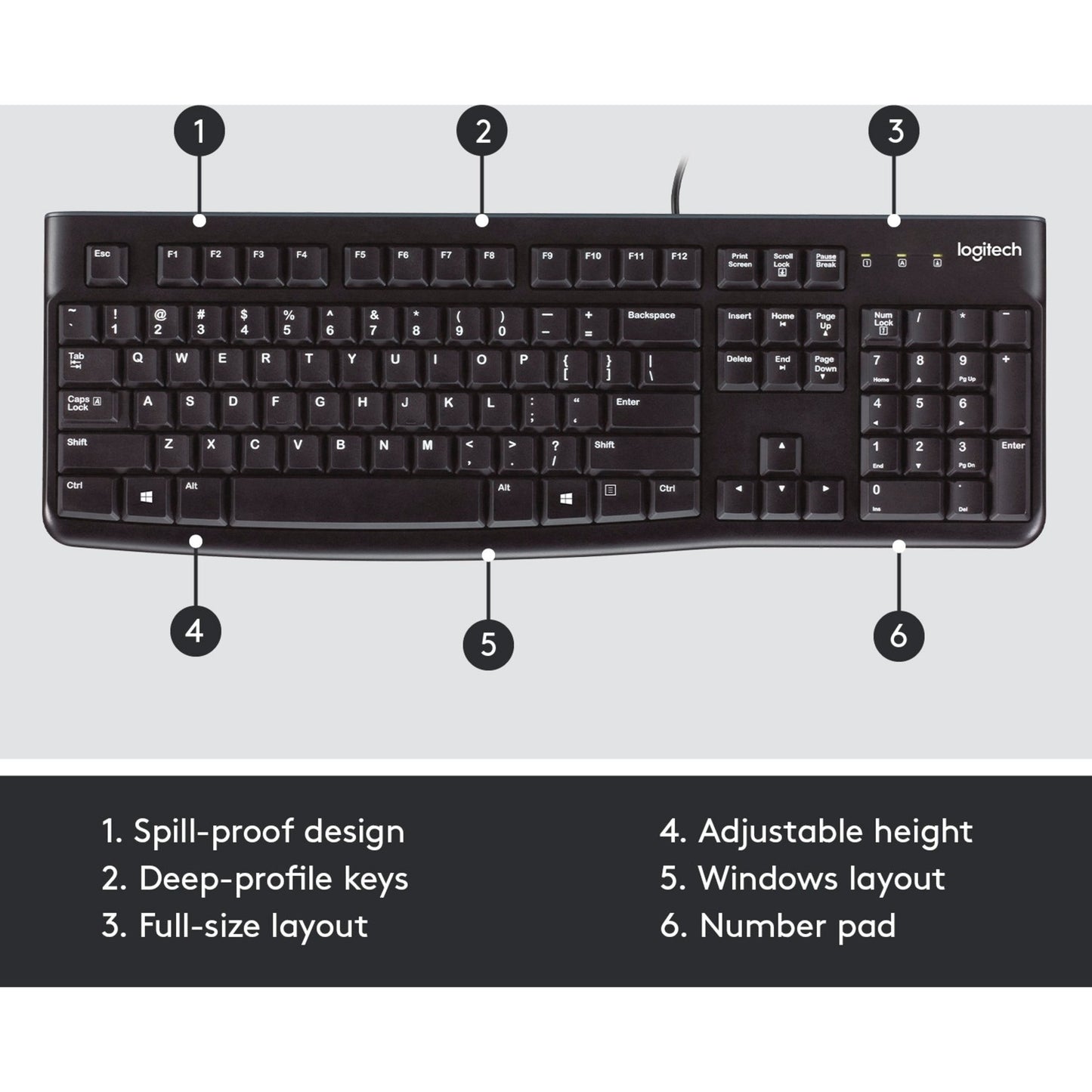 Logitech Keyboard K120 (schwarz, DE-Layout)