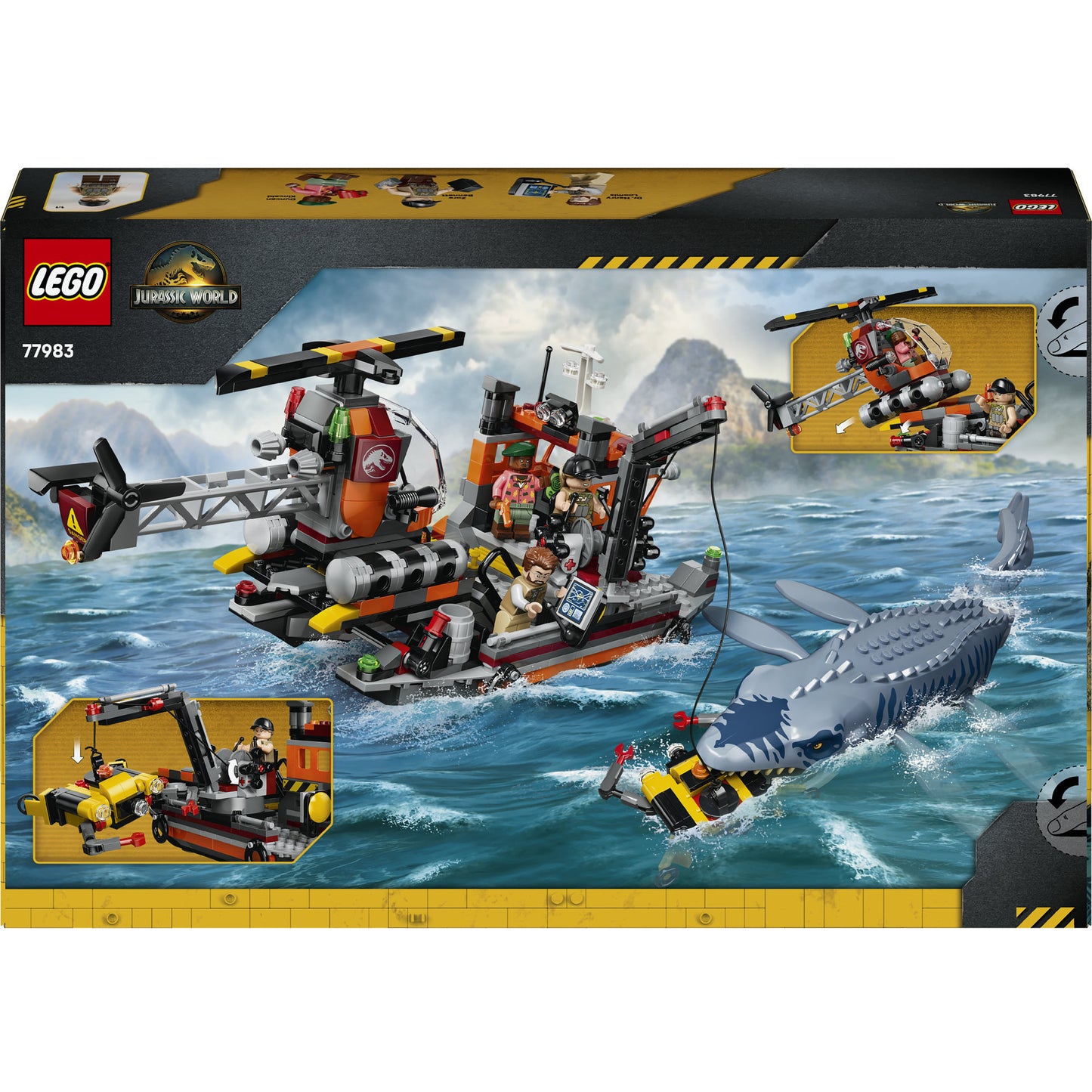 77983 Jurassic World Mosasaurier-Angriff auf das Boot, Konstruktionsspielzeug