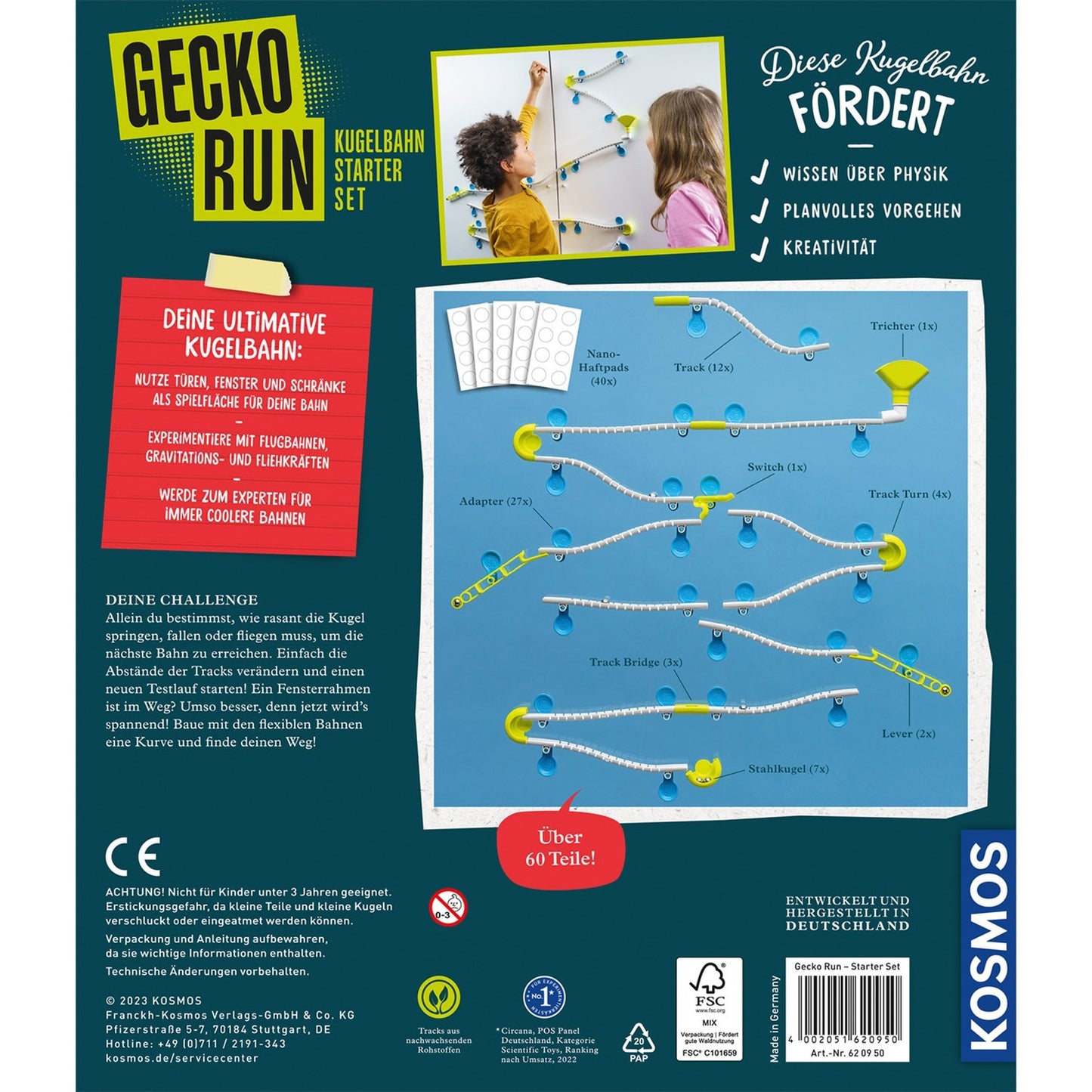 KOSMOS Gecko Run - Starter-Set, Kugelbahn