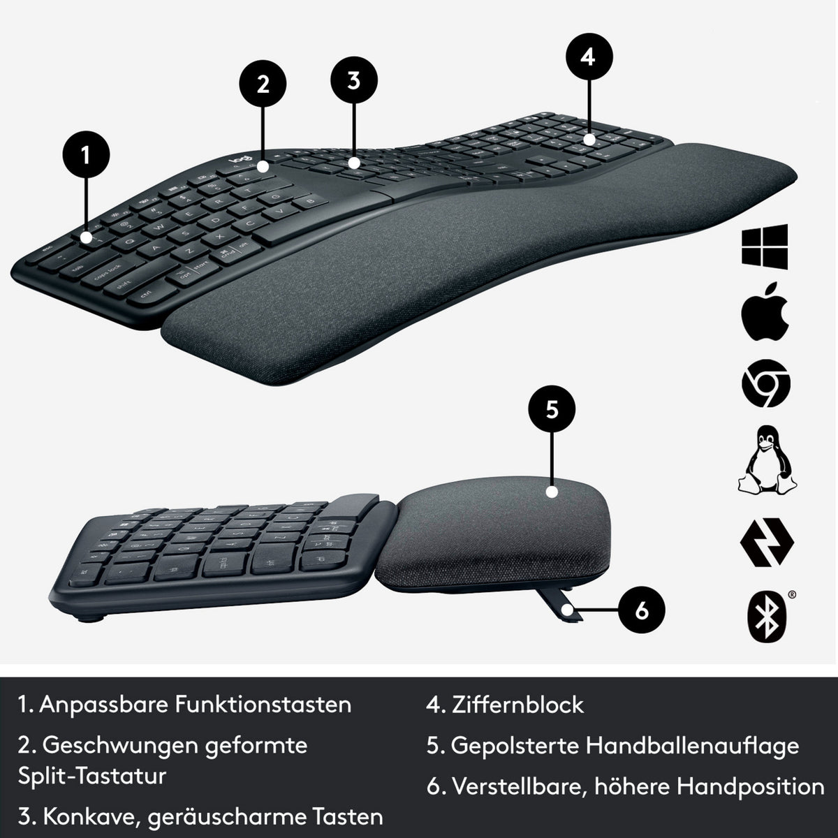 ERGO K860 Split for Business, Tastatur