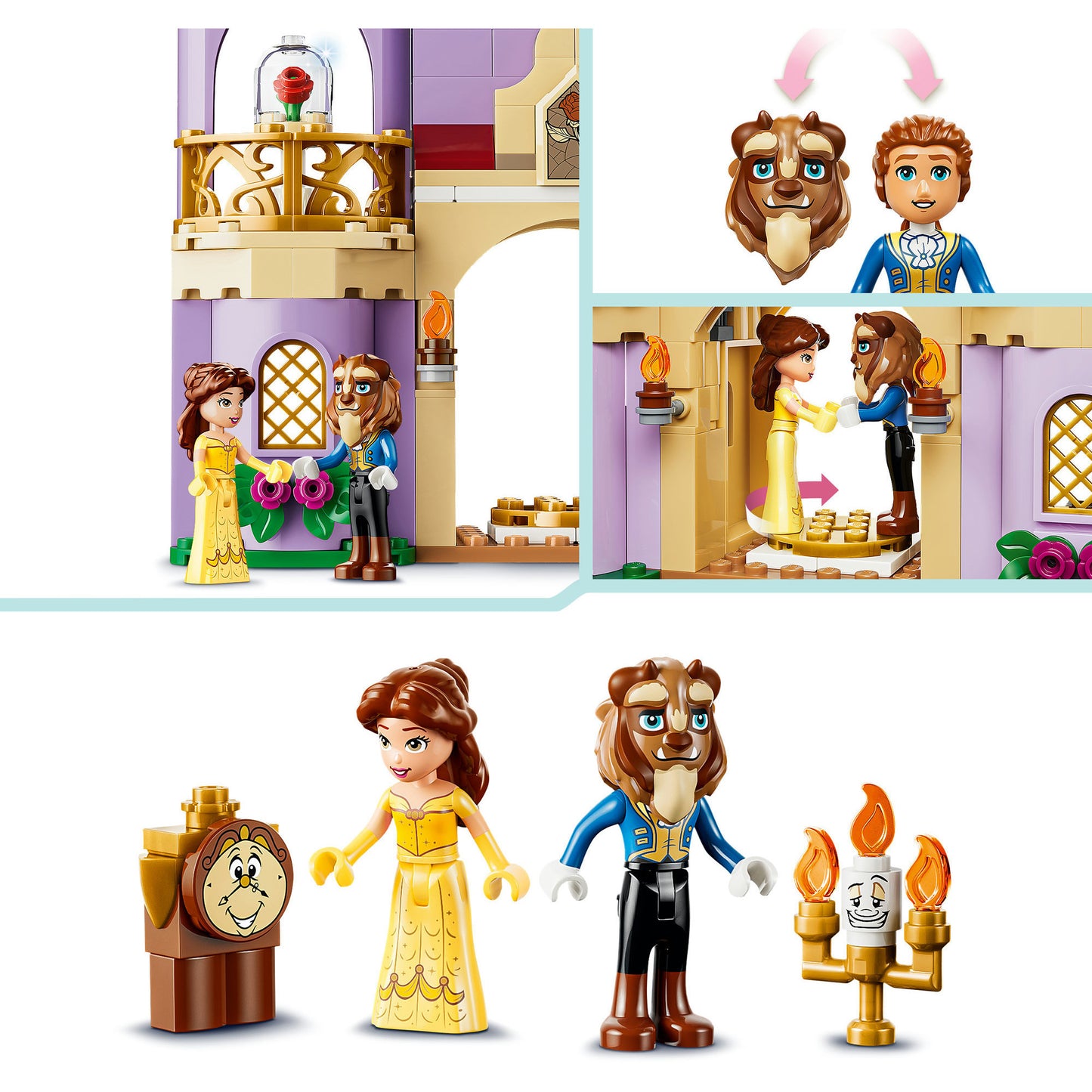 43289 Disney Princess Das verzauberte Schloss von Belle und dem Biest, Konstruktionsspielzeug