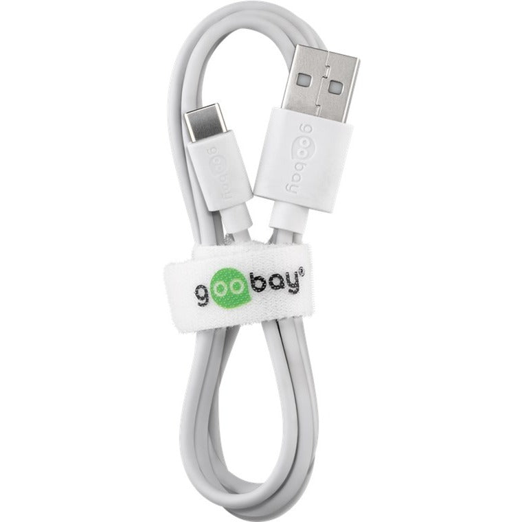 Goobay USB 2.0 Kabel, USB-A Stecker > USB-C Stecker (weiss, 2 Meter)