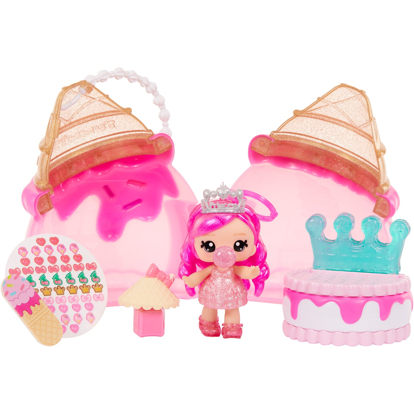 Yummiland Beauty Bag Playset + Lip Gloss Doll - Ice Cream Beauty Bag, Basteln