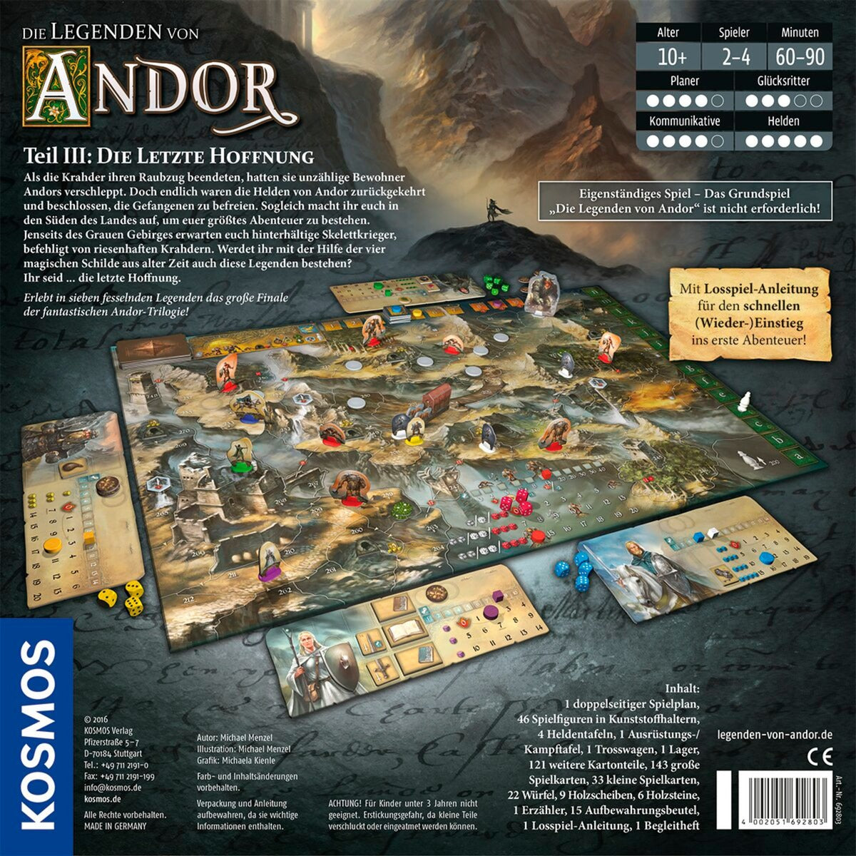 KOSMOS Die Legenden von Andor - Teil III: Die letzte Hoffnung, Brettspiel