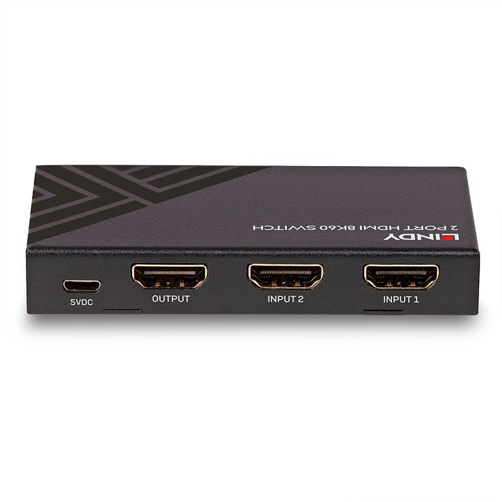 Lindy 2-Port HDMI Switch 2.1 8K60 HDR (schwarz)