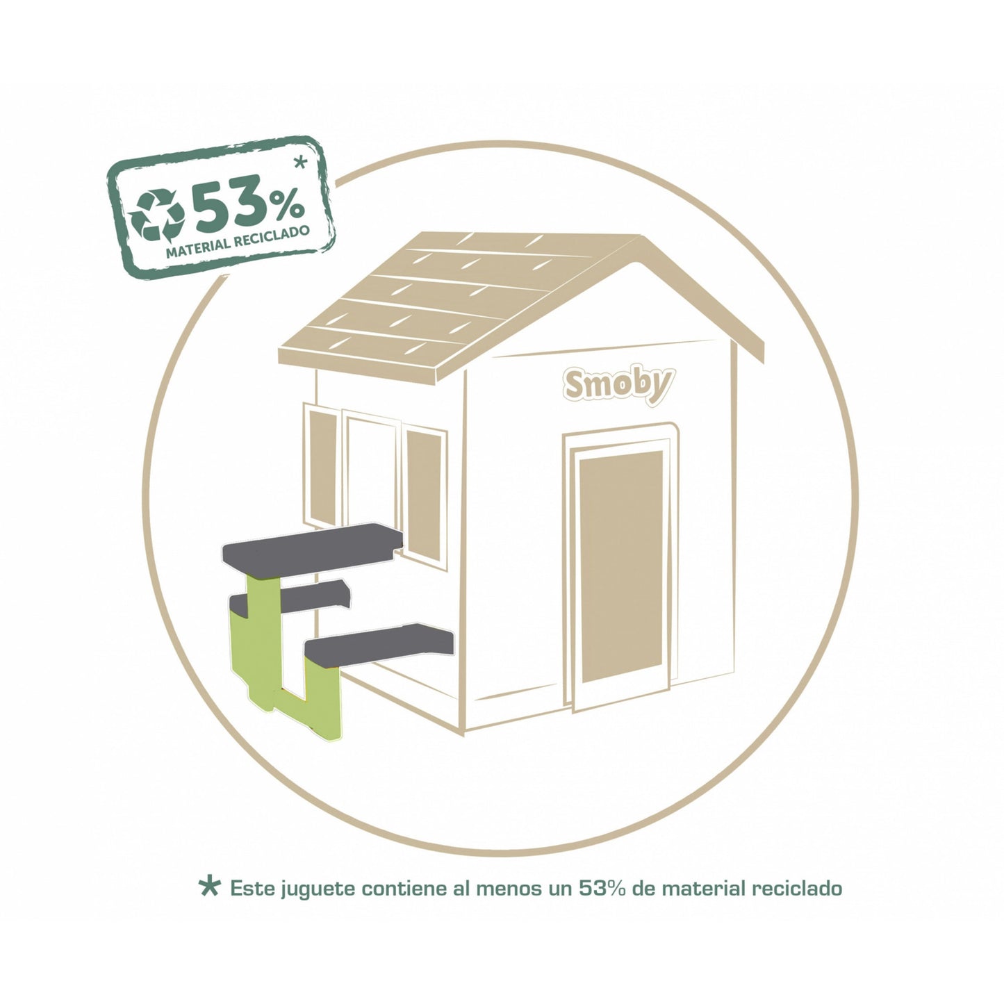 Life Spielhaus Zubehör Picknicktisch, Gartenspielgerät