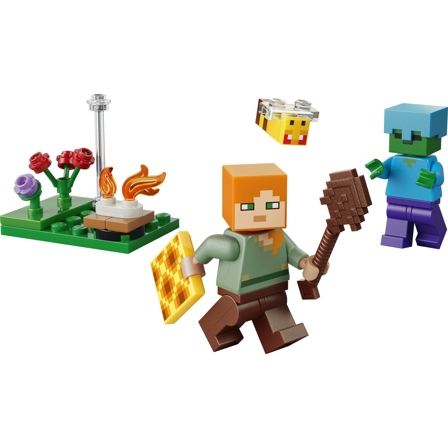 30732 Minecraft Alex Begegnung am Lagerfeuer, Konstruktionsspielzeug
