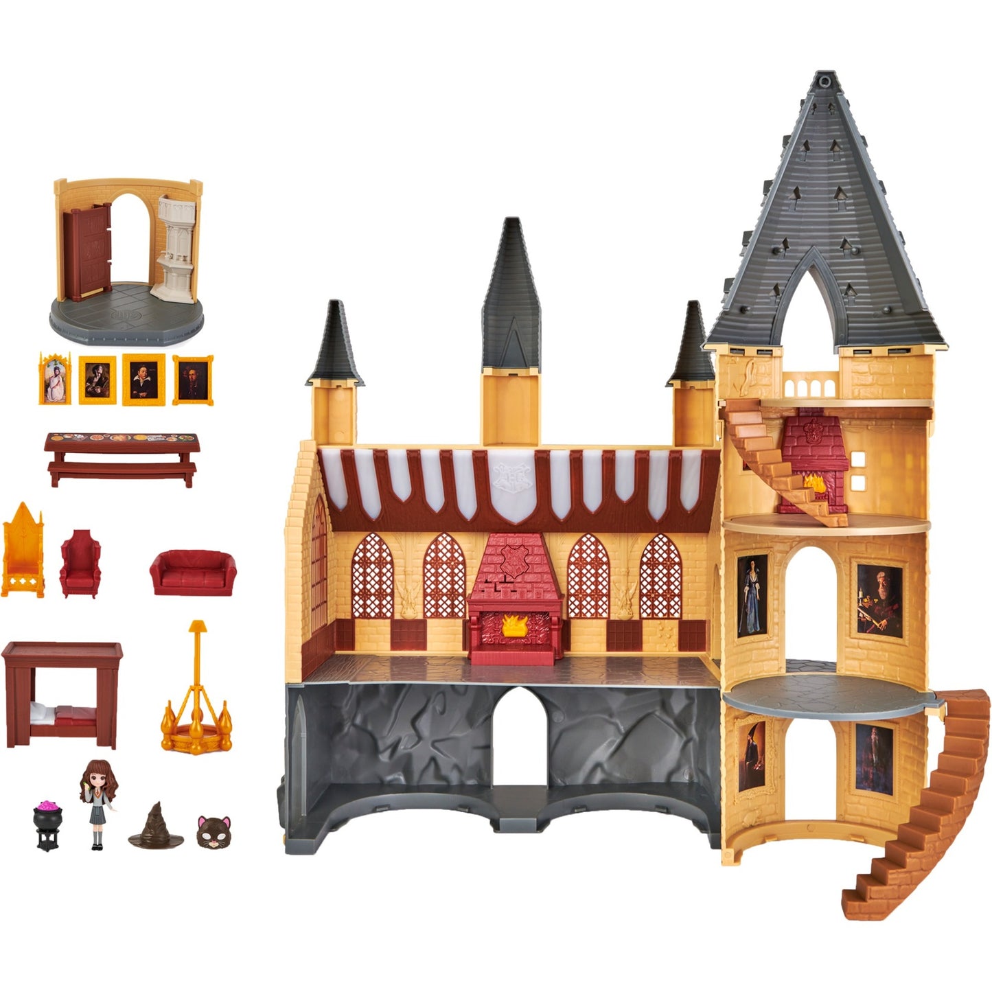 Spin Master Wizarding World Harry Potter - Hogwarts Schloss Spielset mit Licht und Sound, Spielfigur