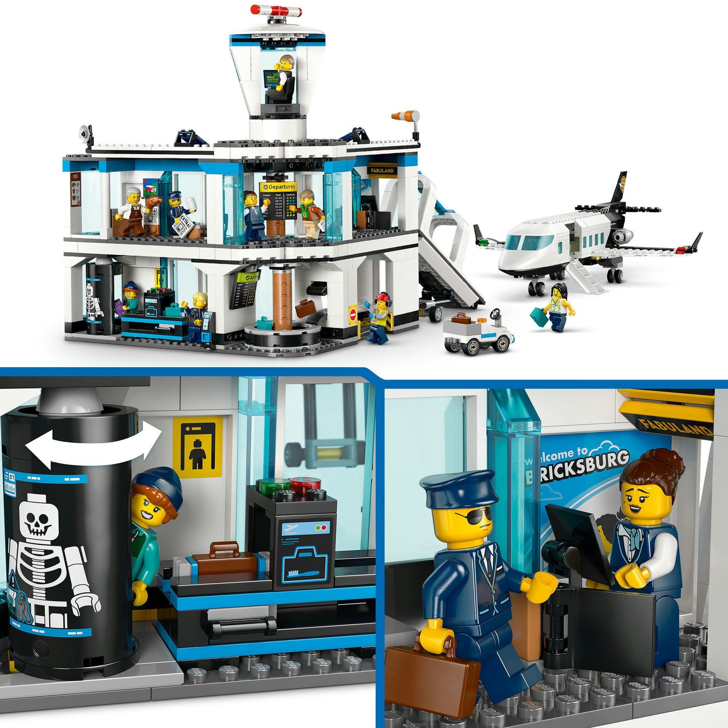 60502 City Flughafen mit Flugzeug, Konstruktionsspielzeug