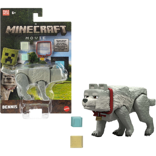Minecraft Movie Wolf Actionfigur und Zubehör, Spielfigur