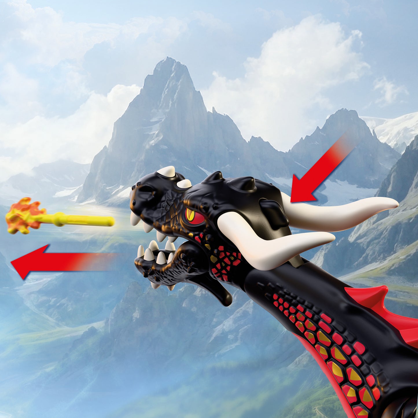 72114 Knights Schwarzer Drache, Konstruktionsspielzeug