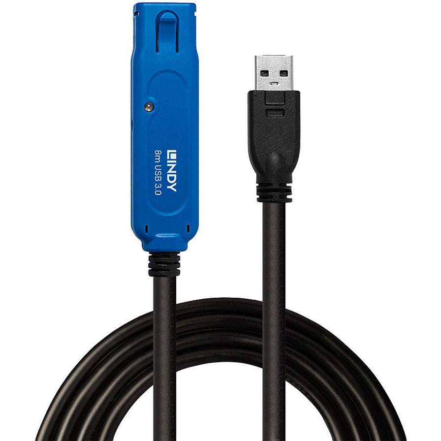 Lindy USB 3.2 Gen 1 Aktivverlängerungskabel Pro, USB-A Stecker > USB-A Buchse (schwarz, 8 Meter)