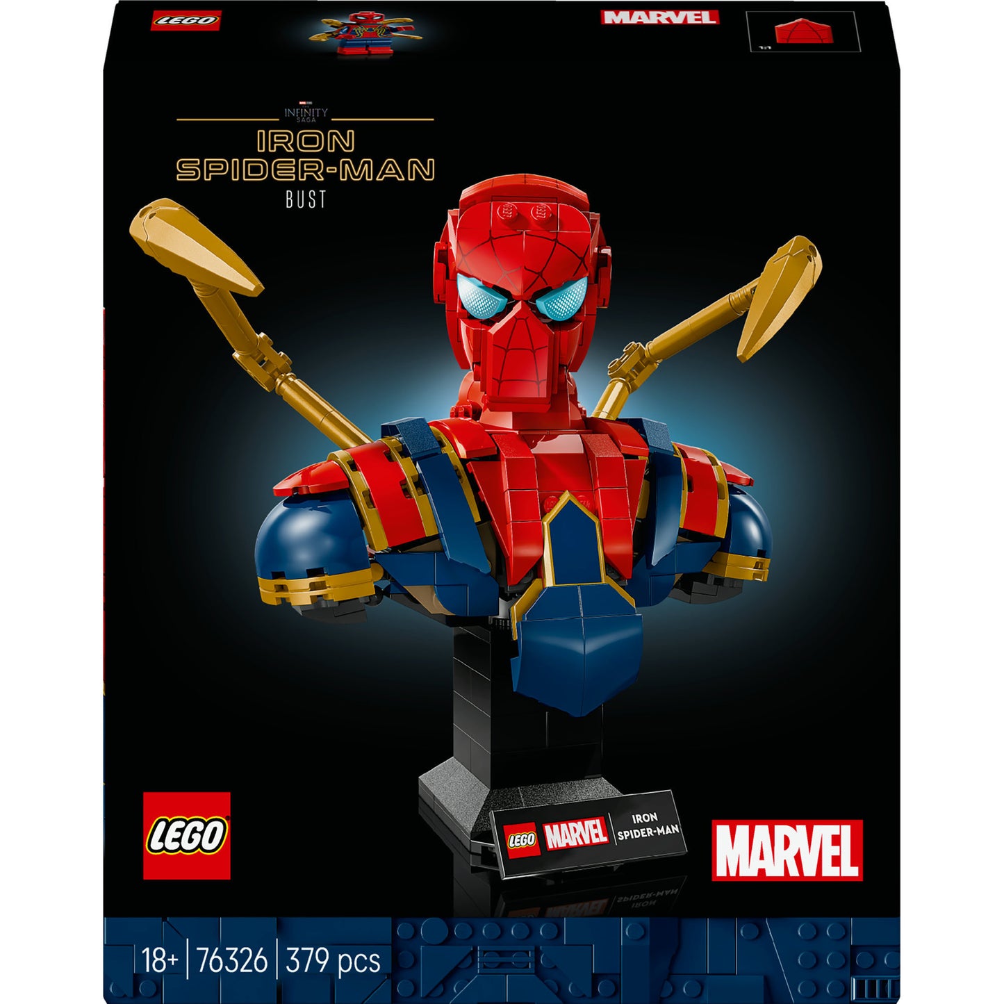 76326 Marvel Iron Spider-Man Büste, Konstruktionsspielzeug