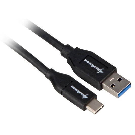 Sharkoon USB 3.2 Gen 2 Kabel, USB-A Stecker > USB-C Stecker (schwarz, 0,5 Meter)