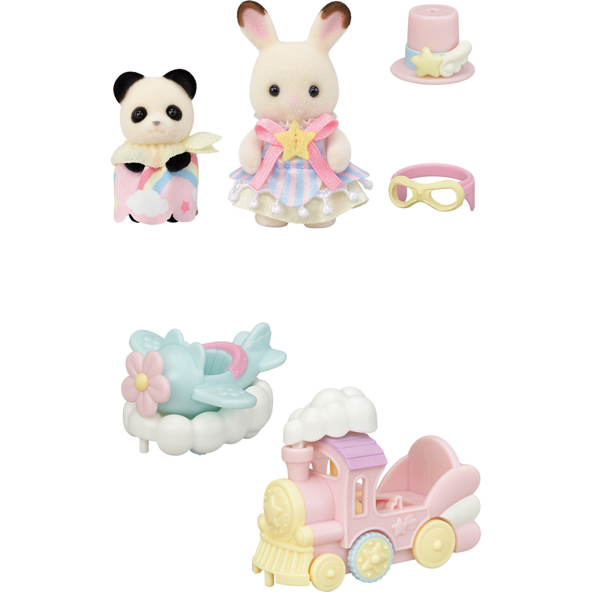 Sylvanian Families - Freizeitpark Spielset Zugfahrt, Konstruktionsspielzeug