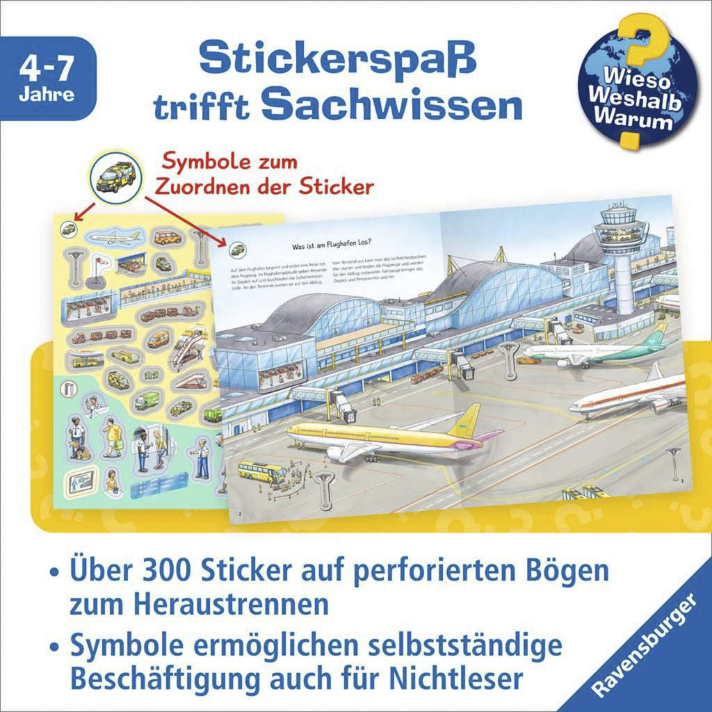 Wieso? Weshalb? Warum? Stickerheft - Flugzeuge, Lernbuch