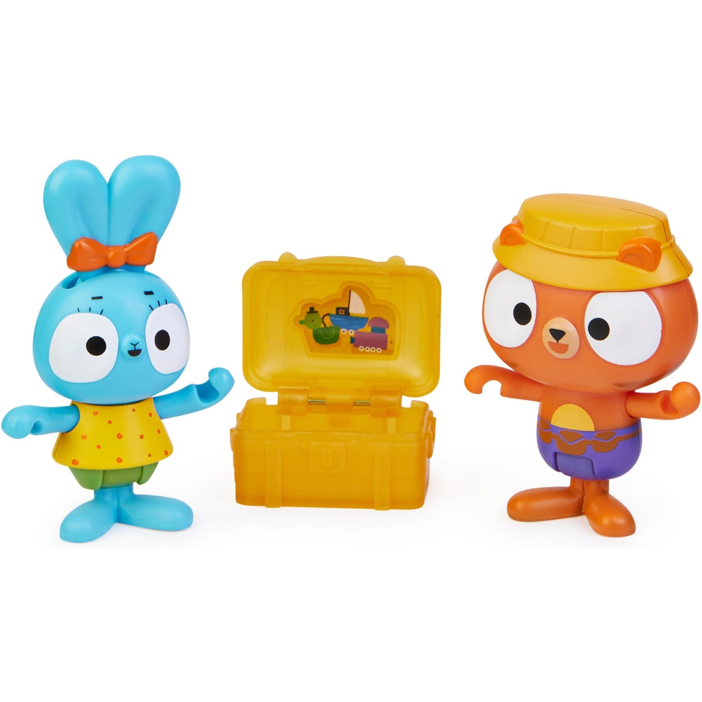 Spinmaster Brave Bunnies - Schatzsuche mit Boo Hase und Tiger (mit 2 Actionfiguren und 1 Schatzkiste als Zubehör, Spielzeug für Kinder ab 3 Jahren, Basic Figuren Set)